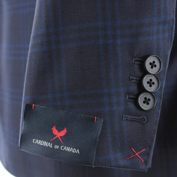 Cardinal of Canada NWT Wool Sport Coat Size 44R US In Blues Plaid